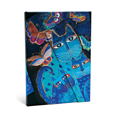 Blue Cats & Butterflies Defter (Manyetik Kapak)
