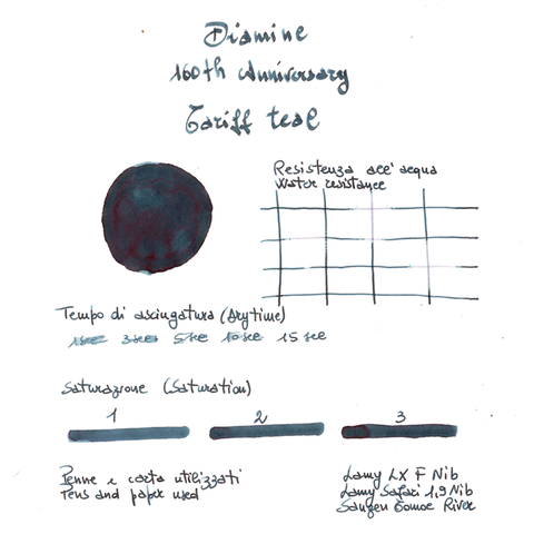Diamine Ink 160.yıl Dolmakalem Mürekkebi Tariff Teal 75 ml