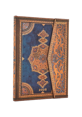 Safavid Indigo Manyetik Kapak Midi Haftalık Ajanda