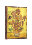 Van Gogh,Sunflowers Manyetik Kapak Midi Defter