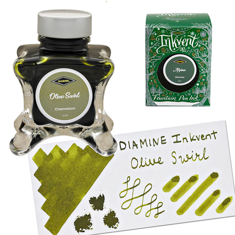 Diamine Inkvent Green Edition Chameleon Olive Swirl Mürekkep