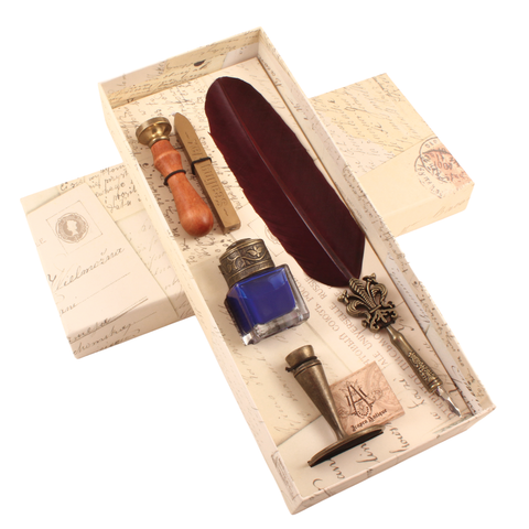 Tüylü Kalem Mühür Set Mürdüm