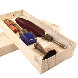 Tüylü Kalem Mühür Set Mürdüm
