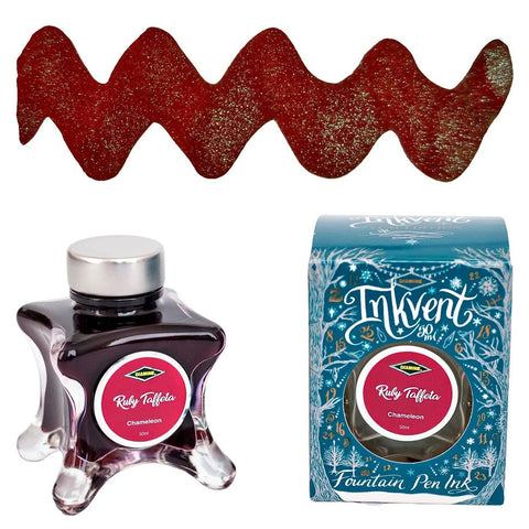 Diamine Inkvent Teal Edition Chameleon Ruby Tafetta Mürekkep