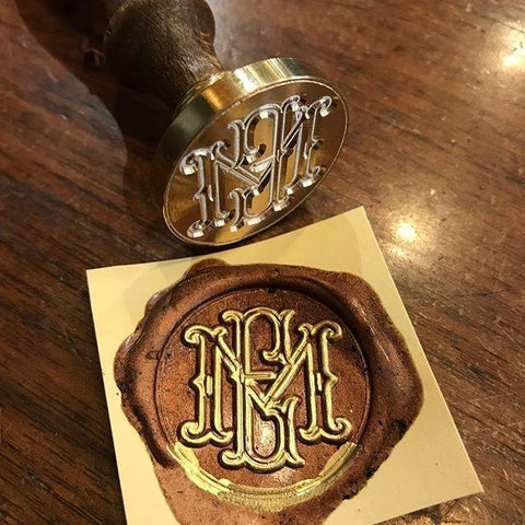 19.Yüzyıl Monogram Pirinç Mühür/Monogram Seal Wax