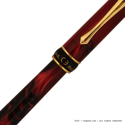 Serpens Rosso Nero Venato Versatil Kalem