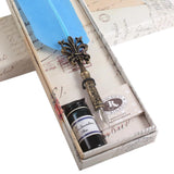 Tüylü Divit Kalem 7027+INK Beau Blue