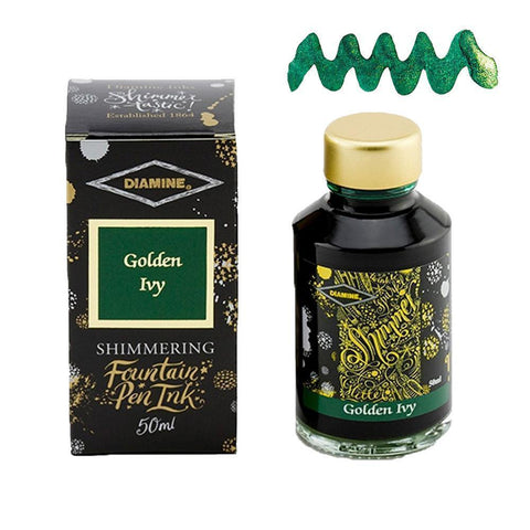 Diamine Ink Shimmering Mürekkep Golden Ivy 2018