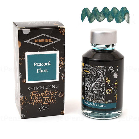 Diamine Ink Shimmering Mürekkep Peacock Flare 2020