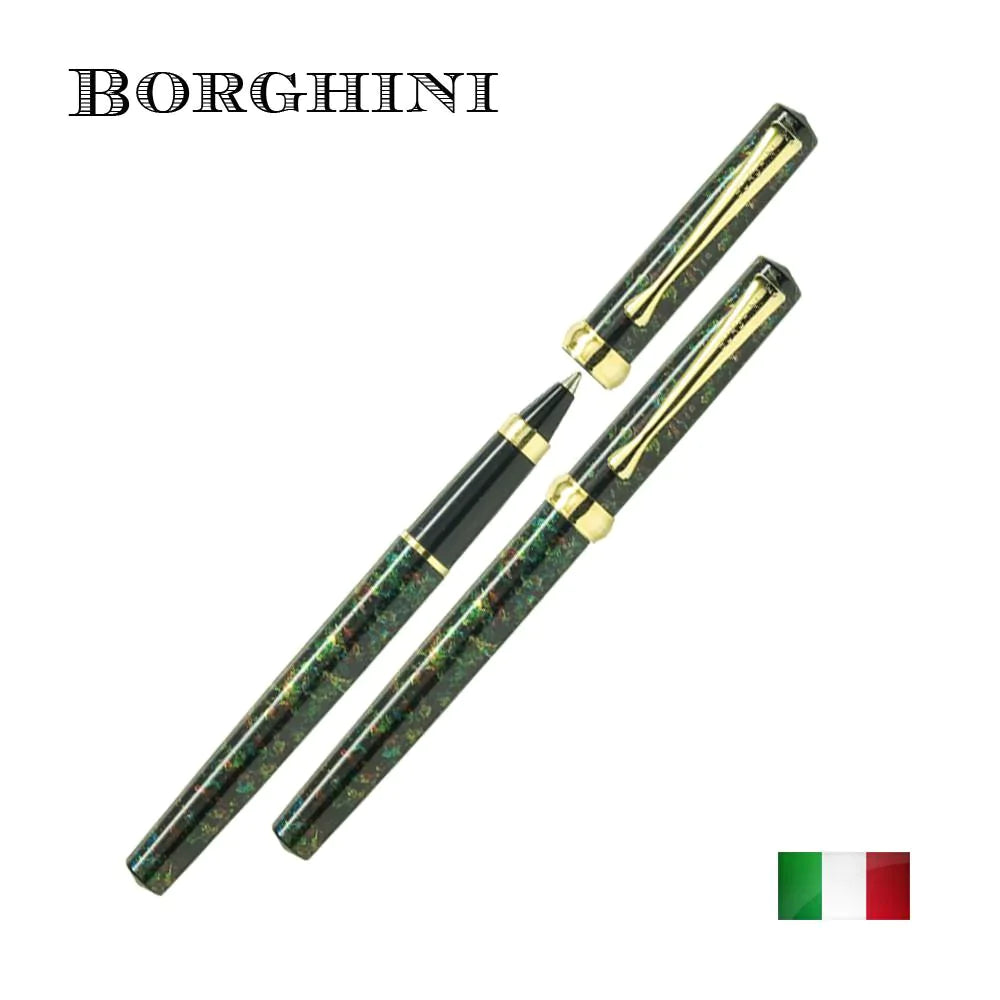 Borghini Vetro Siyah/Yeşil Kapaklı Tükenmez Kalem